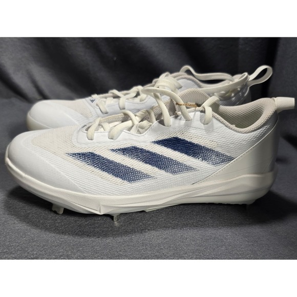 Adidas Adizero Instinct Softball Cleats Metal Spikes White Blue Shoes 7.5 NWOB - Picture 1 of 7